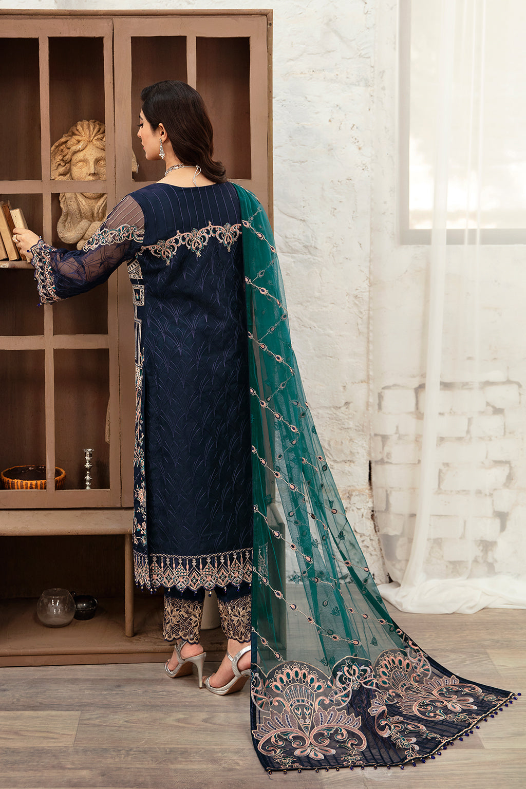 Ramsha | Minhal Organza Collection | M-1009 by Designer Ramsha - House of Maryam - Pakistani Designer Ethnic Wear in {{ shop.shopifyCountryName }}