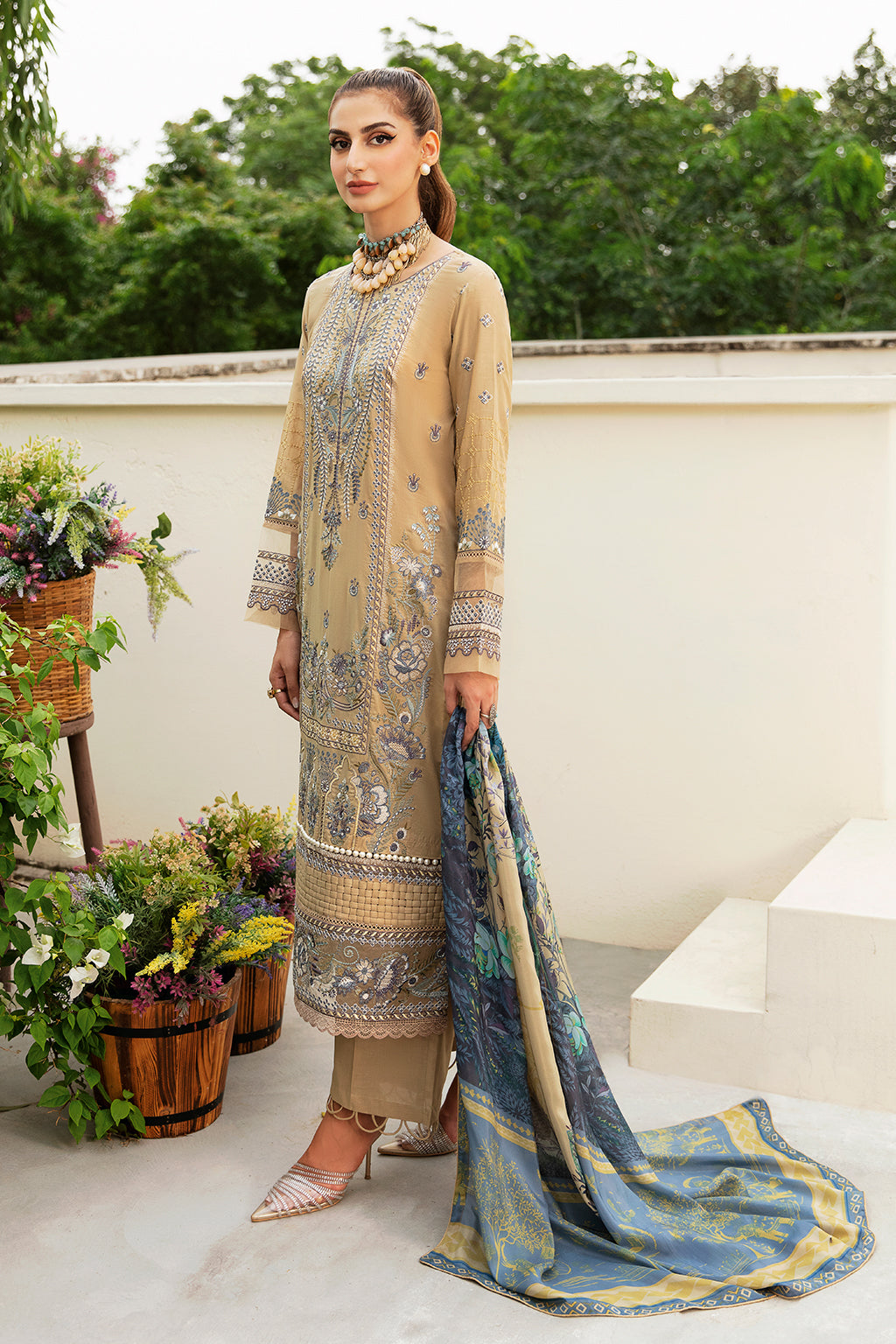 Ramsha | Riwayat Lawn Collection| Y-802 -  Ramsha Luxury - Original Designer Dress - House of Maryam