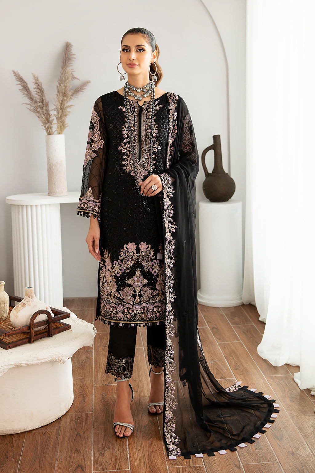 Ramsha | Rangoon Chiffon Collection 24 |D-1106 by Designer Ramsha - House of Maryam - Pakistani Designer Ethnic Wear in {{ shop.shopifyCountryName }}