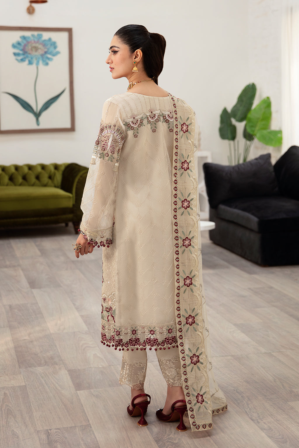 Ramsha | Minhal Organza Collection | M-1004 -  Ramsha Formal - Original Designer Dress - House of Maryam