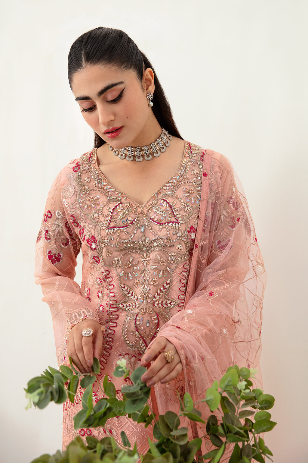 Ramsha | Minhal Organza Collection | M-1007 -  Ramsha Formal - Original Designer Dress - House of Maryam