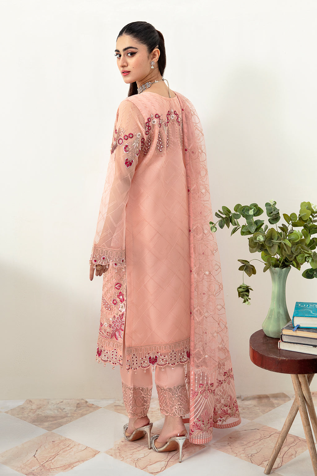 Ramsha | Minhal Organza Collection | M-1007 -  Ramsha Formal - Original Designer Dress - House of Maryam