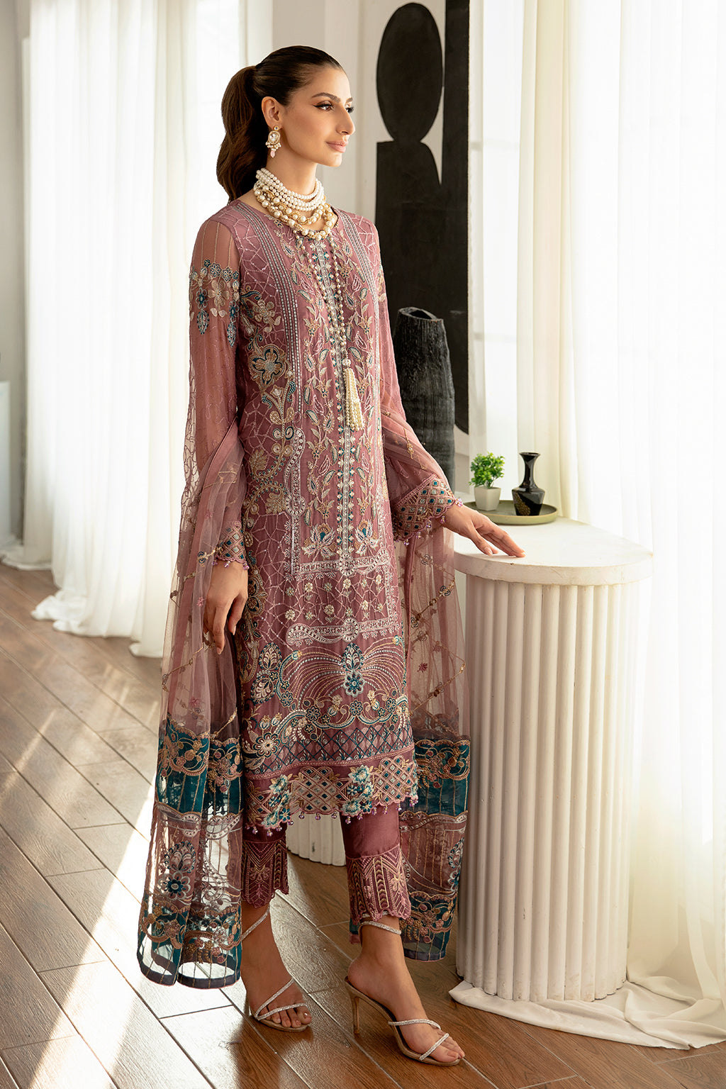 Ramsha | Rangoon Chiffon Collection 24 |D-1102 by Designer Ramsha - House of Maryam - Pakistani Designer Ethnic Wear in {{ shop.shopifyCountryName }}