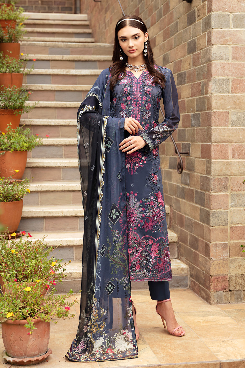 Ramsha | Riwayat Lawn Collection| Y-901 by Designer Ramsha - House of Maryam - Pakistani Designer Ethnic Wear in {{ shop.shopifyCountryName }}