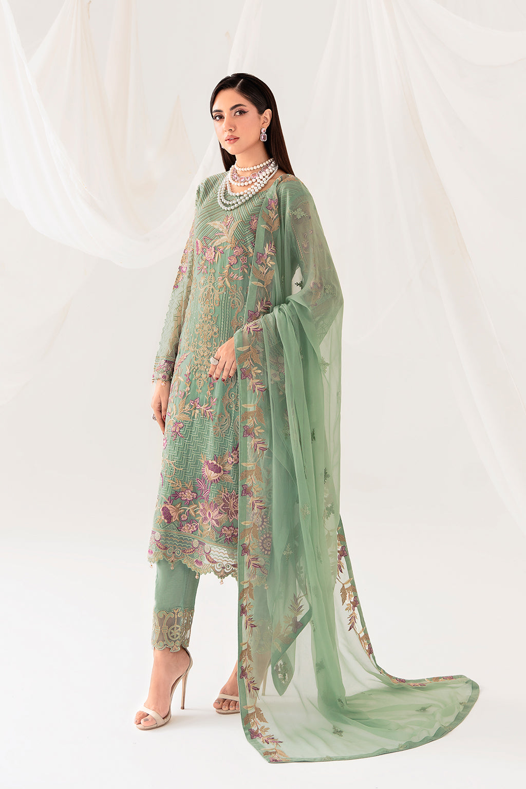 Ramsha | Rangoon Chiffon Collection 24 | D-1003 by Designer Ramsha - House of Maryam - Pakistani Designer Ethnic Wear in {{ shop.shopifyCountryName }}