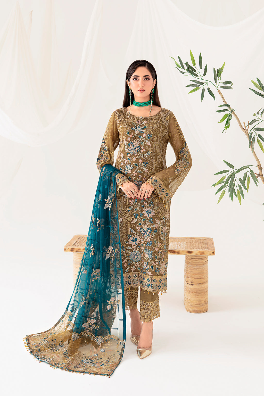 Ramsha | Rangoon Chiffon Collection 24 | D-1012 by Designer Ramsha - House of Maryam - Pakistani Designer Ethnic Wear in {{ shop.shopifyCountryName }}