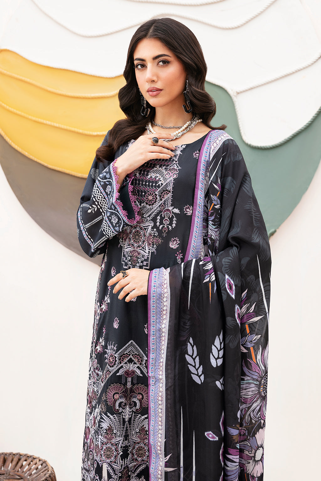 Ramsha | Mashaal Luxury Lawn | L-1102 -  Ramsha Luxury -  House of Maryam