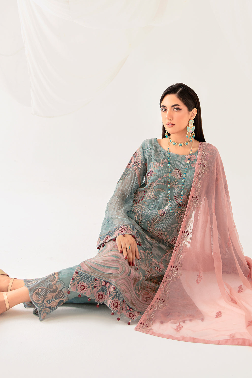 Ramsha | Rangoon Chiffon Collection 24 | D-1010 by Designer Ramsha - House of Maryam - Pakistani Designer Ethnic Wear in {{ shop.shopifyCountryName }}