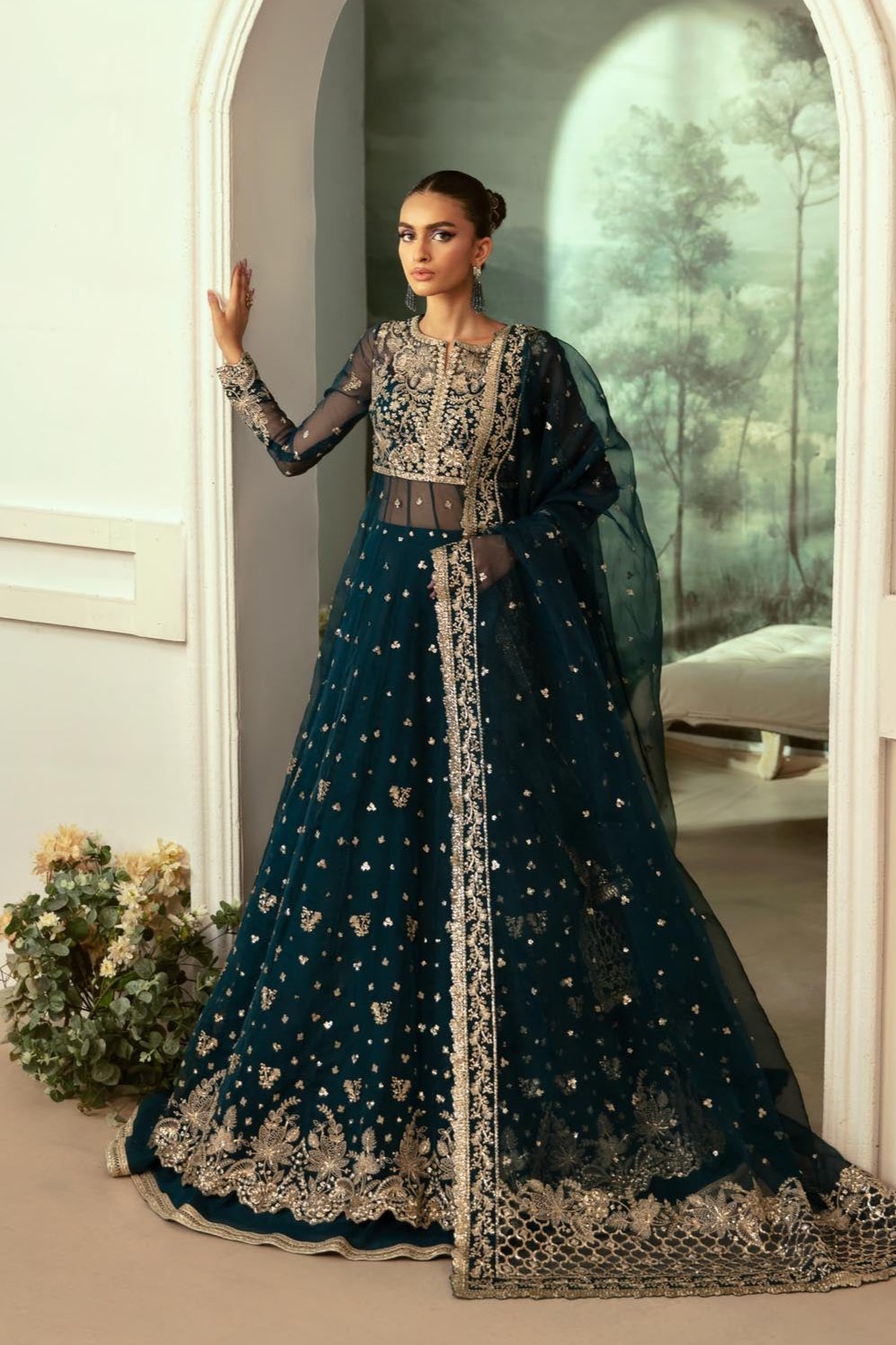 Akbar Aslam Beryl organza formal pret