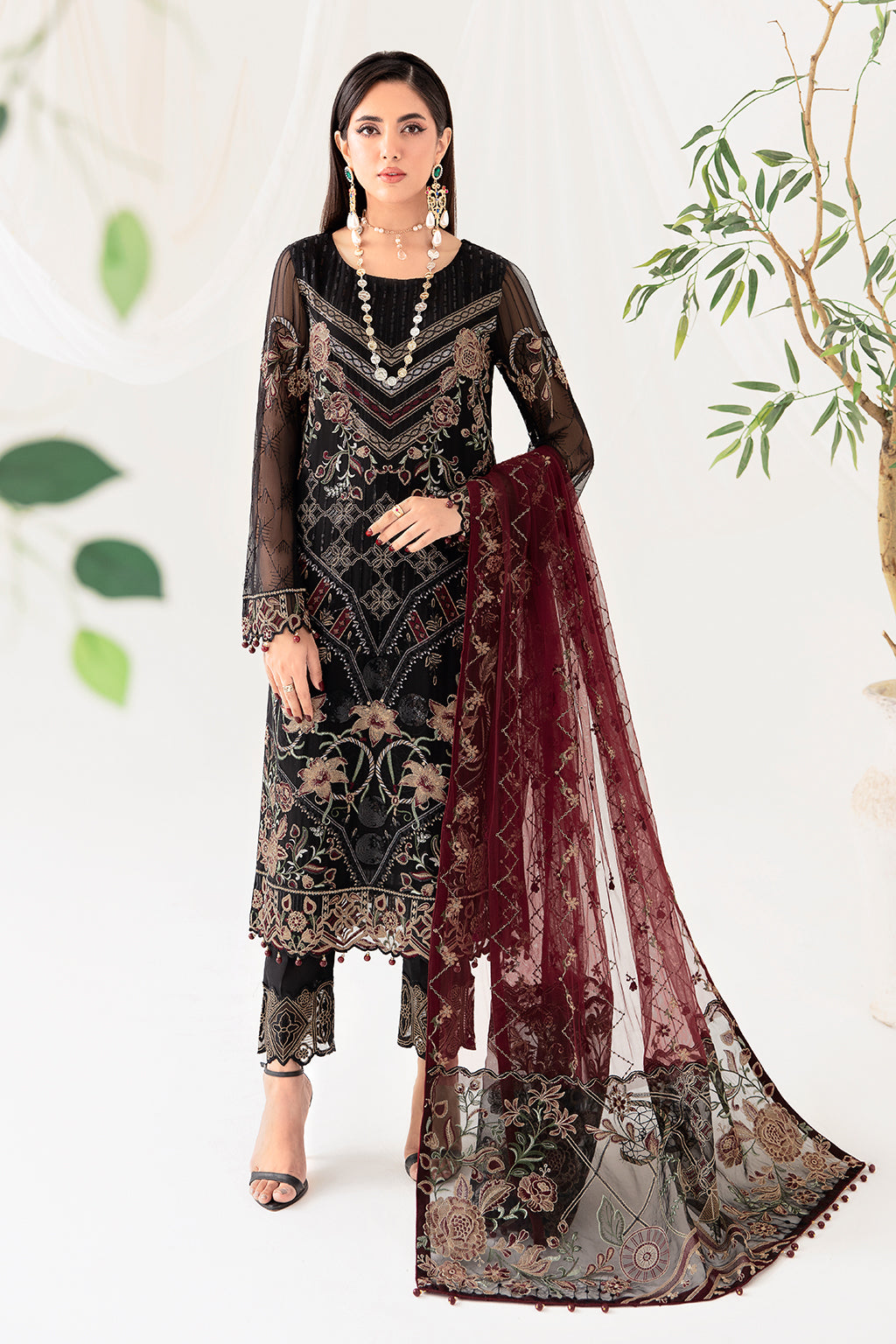 Ramsha | Rangoon Chiffon Collection 24 | D-1008 by Designer Ramsha - House of Maryam - Pakistani Designer Ethnic Wear in {{ shop.shopifyCountryName }}