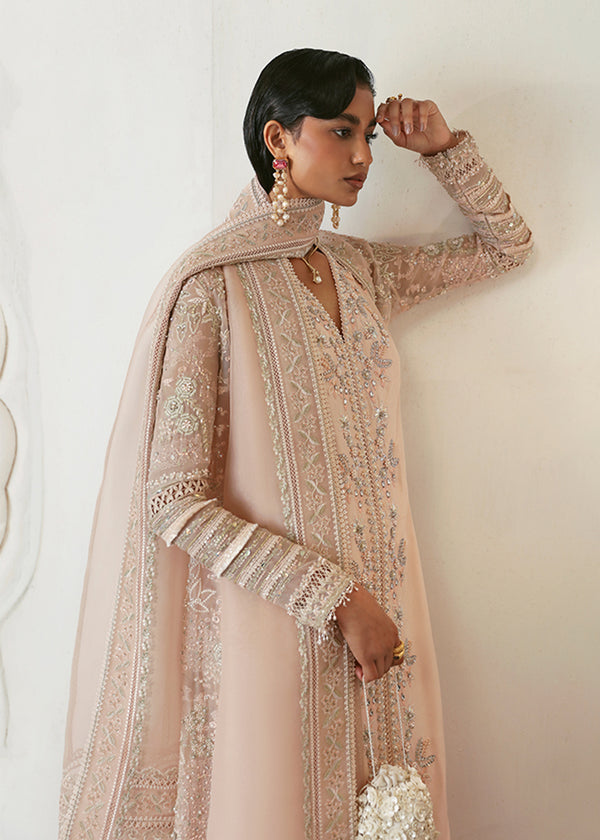 Suffuse Janan peachy blush nude organza jacket set, photo 2