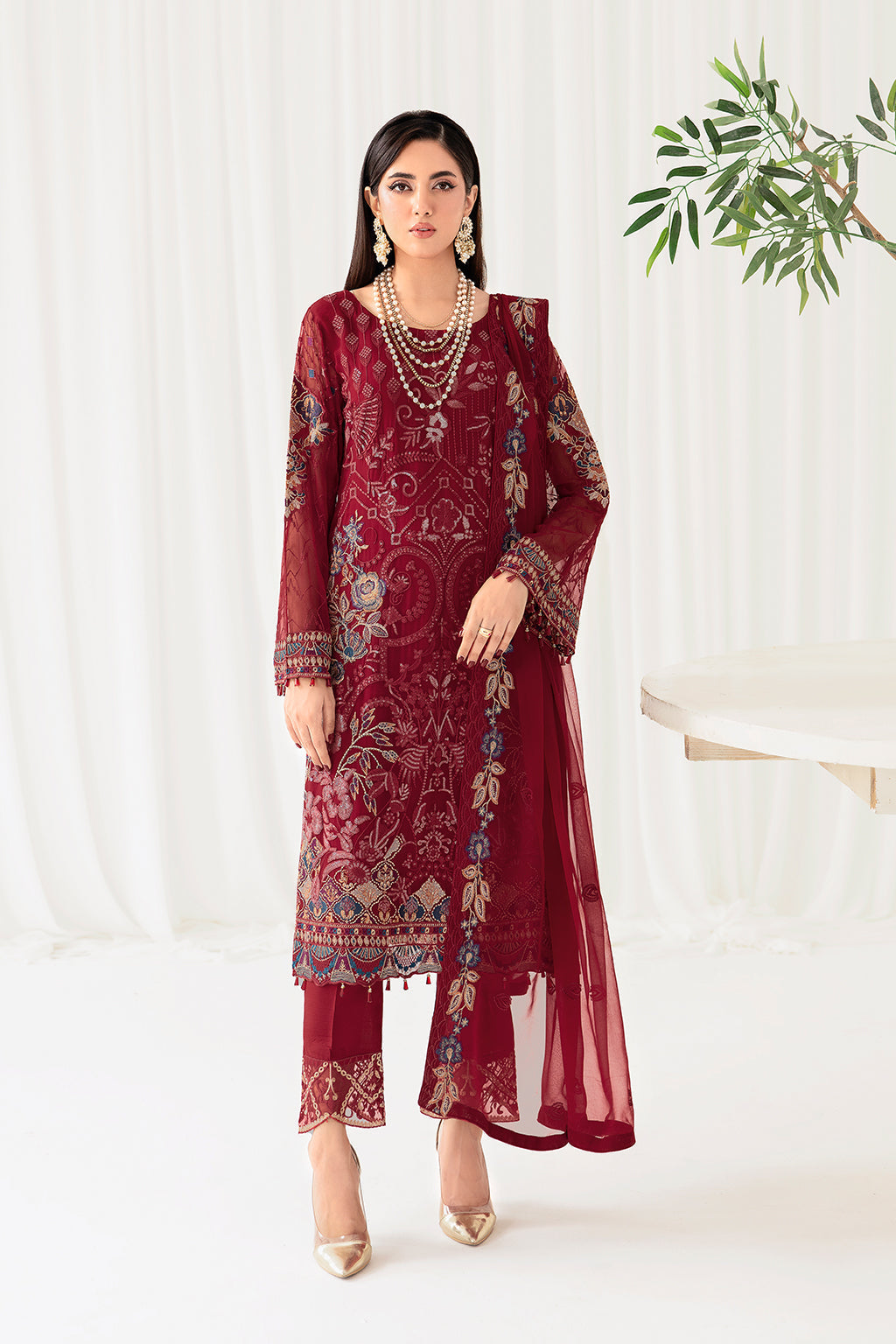 Ramsha | Rangoon Chiffon Collection 24 | D-1004 by Designer Ramsha - House of Maryam - Pakistani Designer Ethnic Wear in {{ shop.shopifyCountryName }}