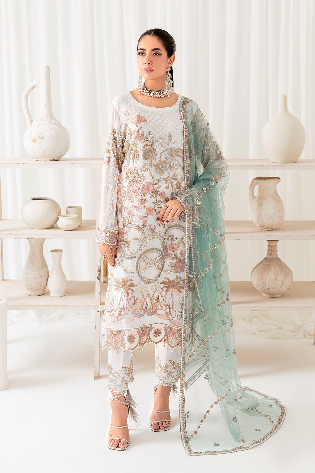 Ramsha | Rangoon Chiffon Collection 24 | D-1005 by Designer Ramsha - House of Maryam - Pakistani Designer Ethnic Wear in {{ shop.shopifyCountryName }}