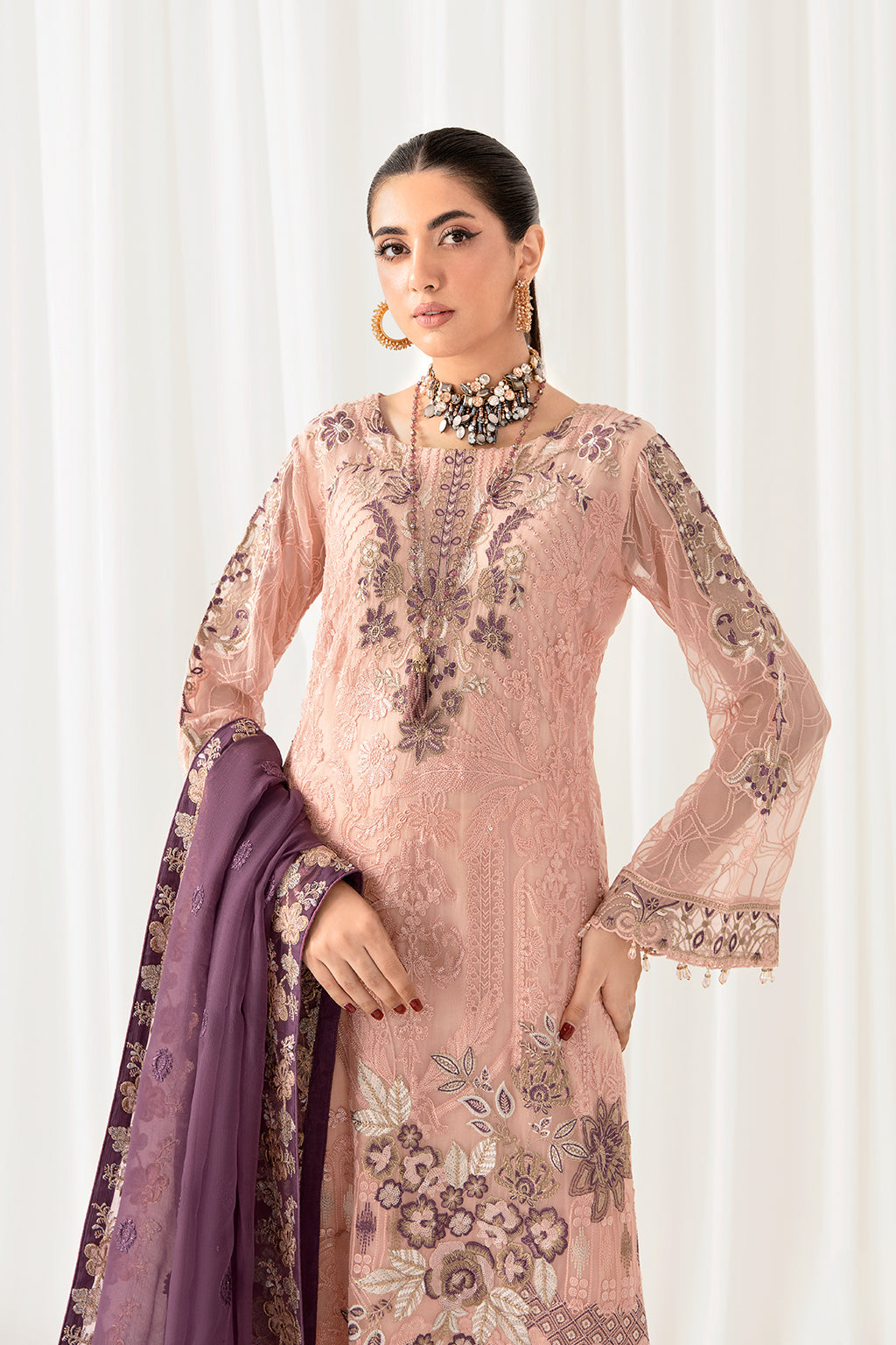 Ramsha | Rangoon Chiffon Collection 24 | D-1007 by Designer Ramsha - House of Maryam - Pakistani Designer Ethnic Wear in {{ shop.shopifyCountryName }}