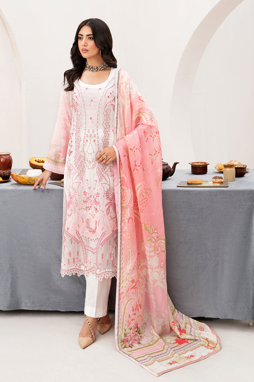 Ramsha | Mashaal Luxury Lawn | L-1104 -  Ramsha Luxury - Original Designer Dress - House of Maryam