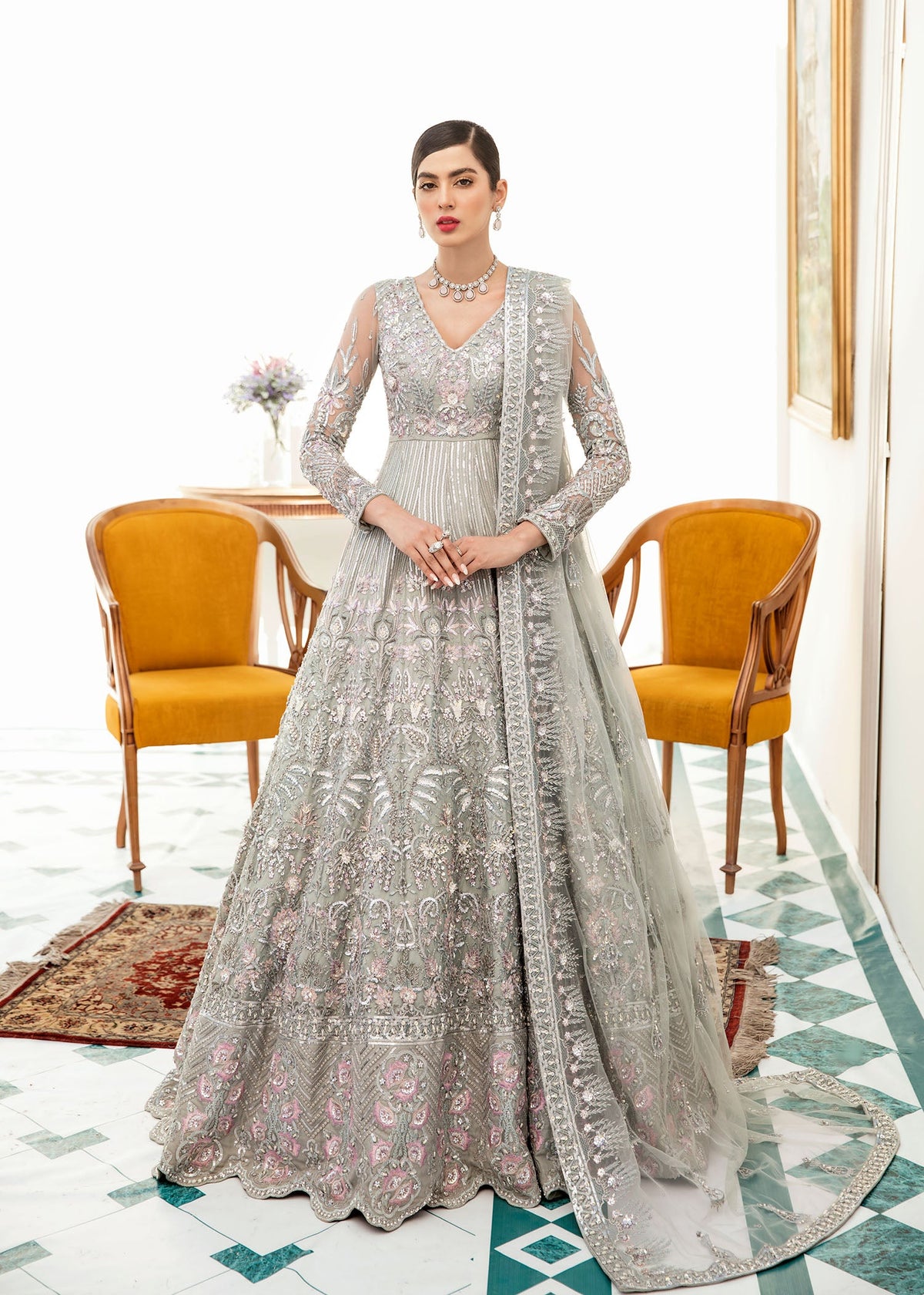 Akbar Aslam Revasser net bridal maxi