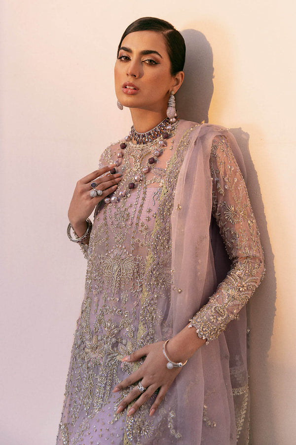Soraya Amethyst Dew lilac organza shirt and sharara, photo 3
