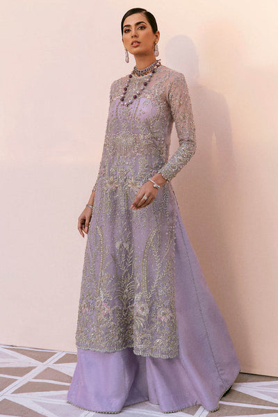 Soraya Amethyst Dew lilac organza shirt and sharara