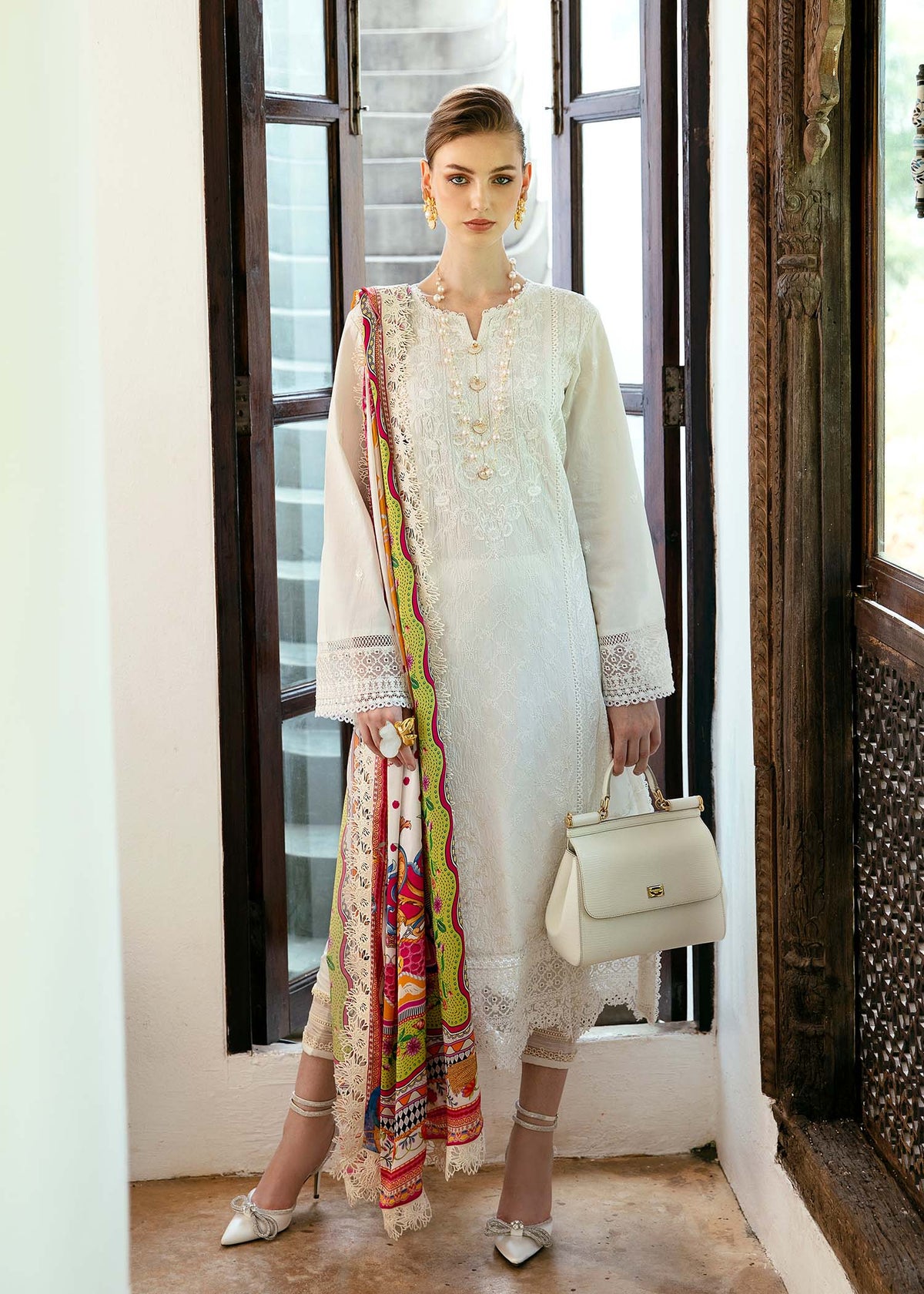 kanwal Malik | Mayal Luxury Lawn | Cerise -  Kanwal Malik Luxury - Original Designer Dress - House of Maryam
