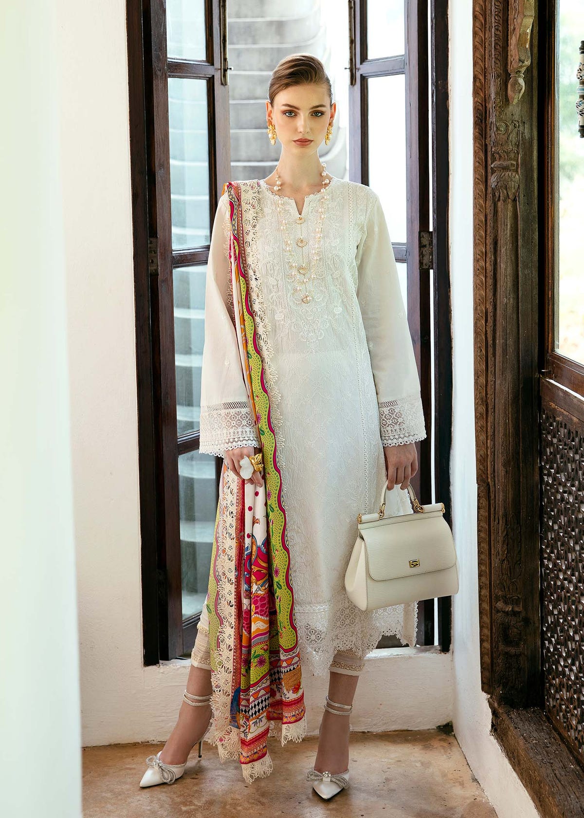 kanwal Malik | Mayal Luxury Lawn | Cerise -  Kanwal Malik Luxury - Original Designer Dress - House of Maryam