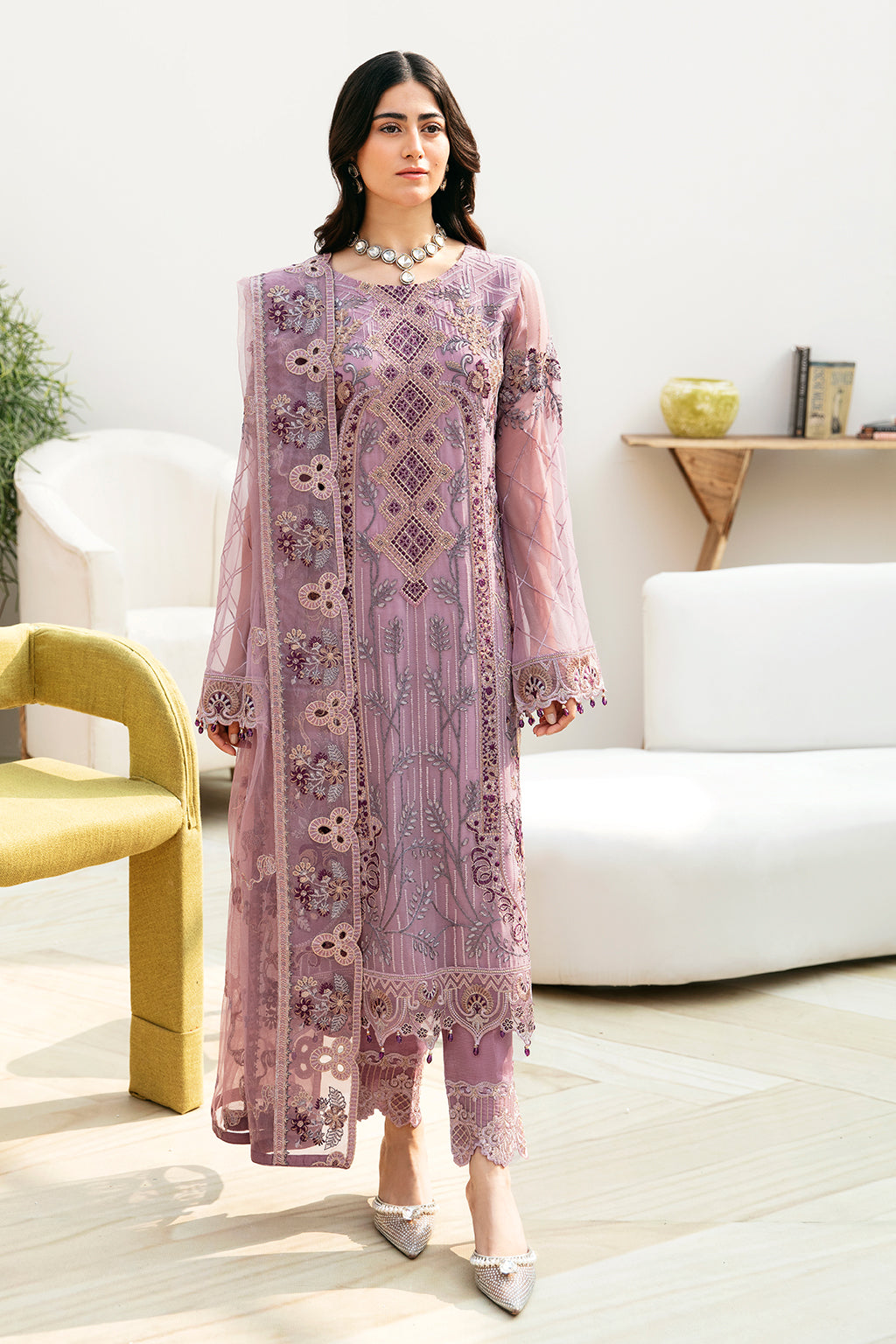 Ramsha | Chevron Chiffon Collection | A-801 -  Ramsha Ladies Clothes - Original Designer Dress - House of Maryam