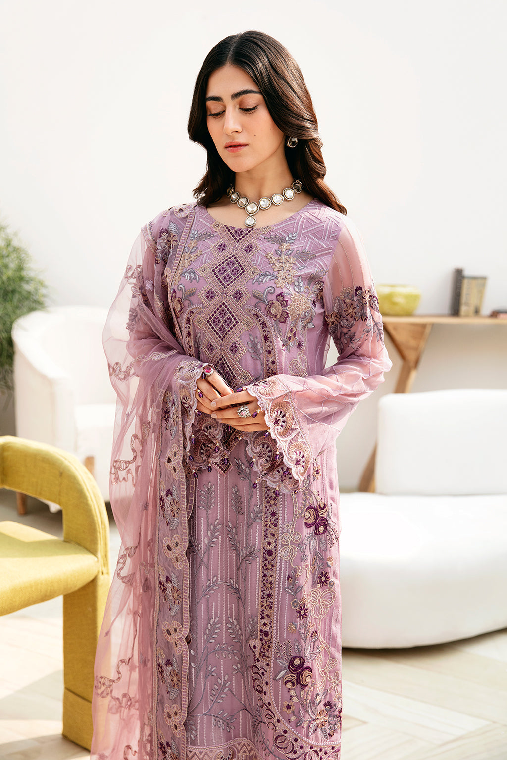 Ramsha | Chevron Chiffon Collection | A-801 -  Ramsha Ladies Clothes - Original Designer Dress - House of Maryam
