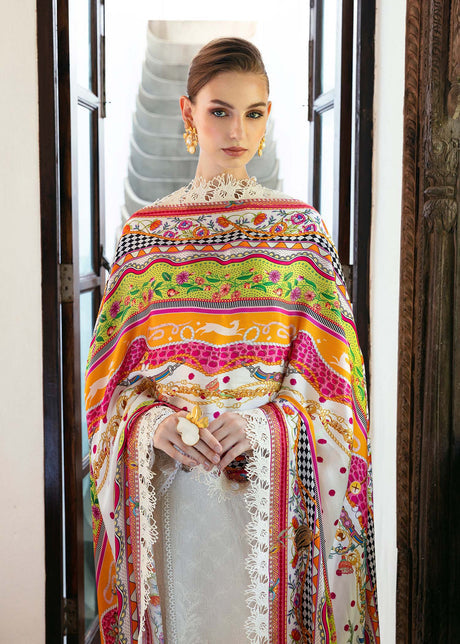 kanwal Malik | Mayal Luxury Lawn | Cerise -  Kanwal Malik Luxury - Original Designer Dress - House of Maryam