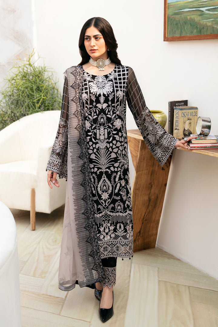 Ramsha | Chevron Chiffon Collection | A-807 -  Ramsha Casuals - Original Designer Dress - House of Maryam