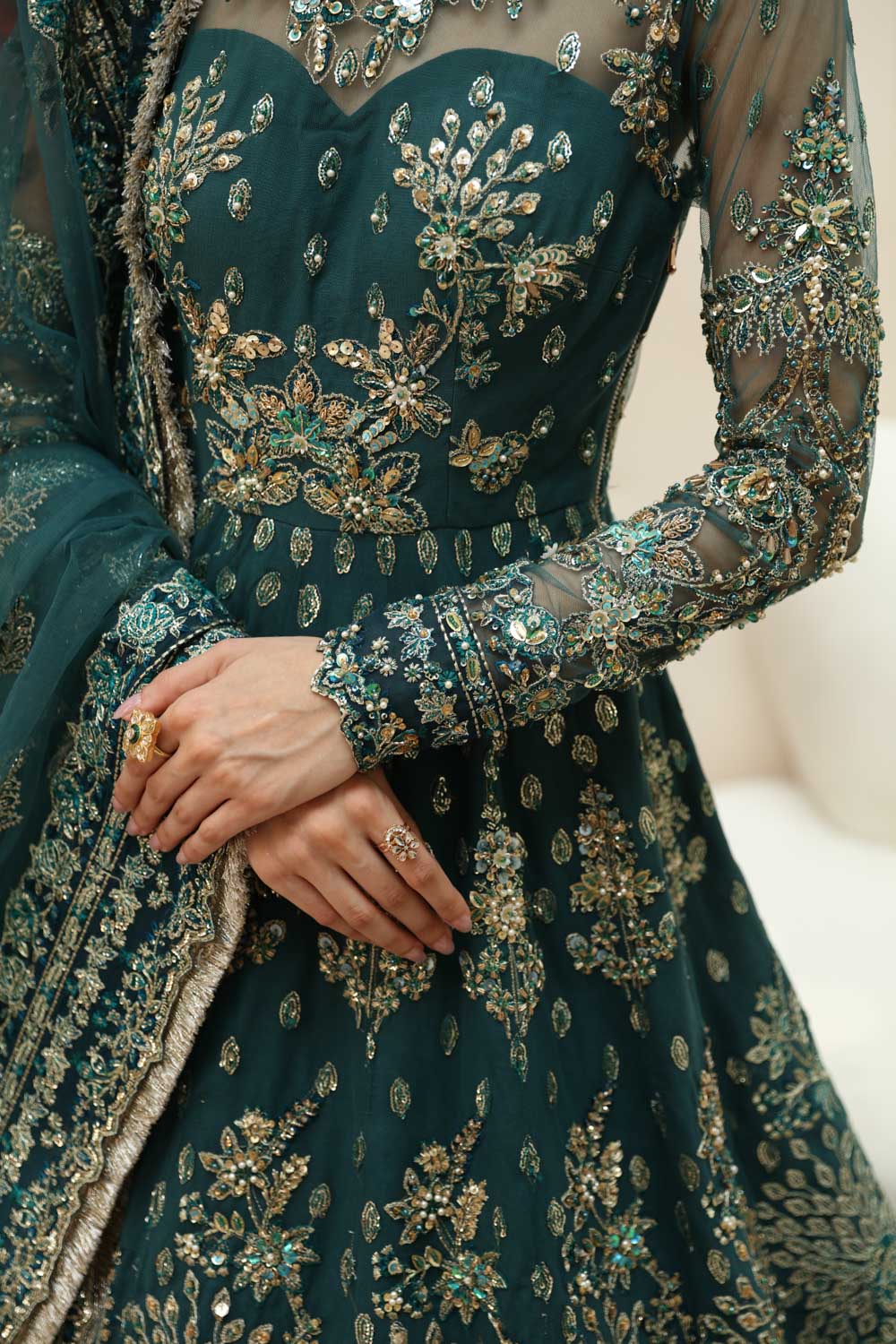 Akbar Aslam Luxor net formal maxi, photo 5