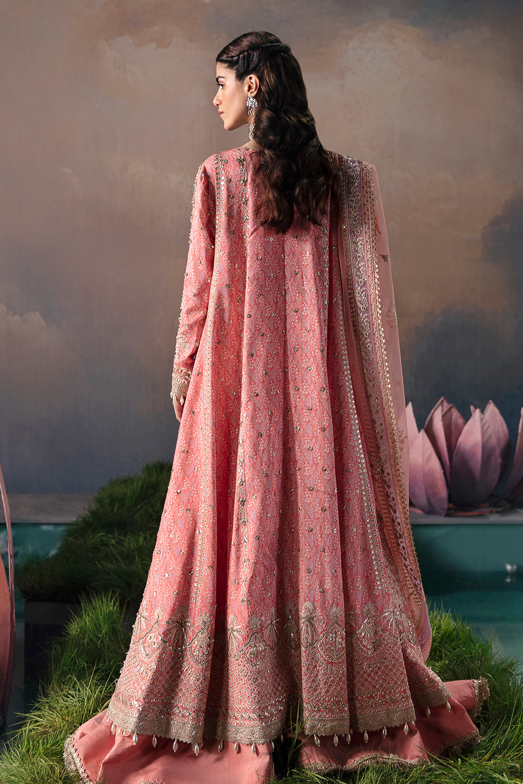 Afrozeh Alana pink long gown and sharara, photo 2