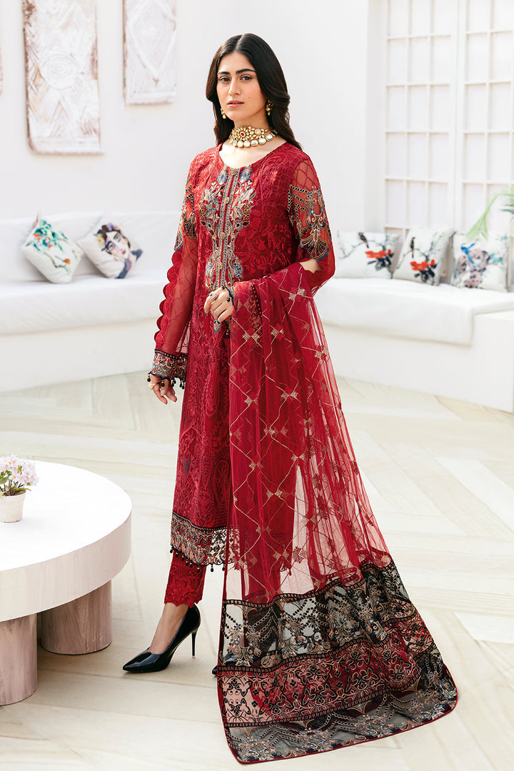 Ramsha | Chevron Chiffon Collection | A-803 -  Ramsha Casuals - Original Designer Dress - House of Maryam