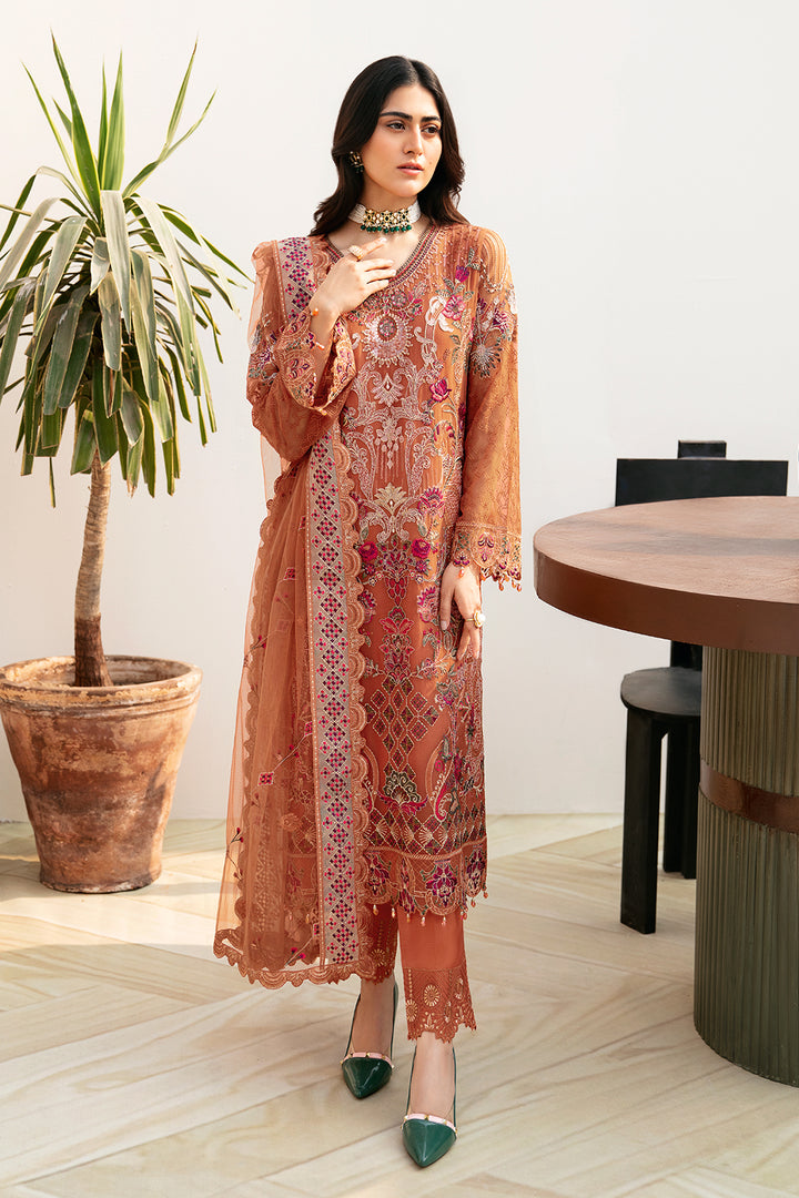 Ramsha | Chevron Chiffon Collection | A-810 -  Ramsha Casuals - Original Designer Dress - House of Maryam
