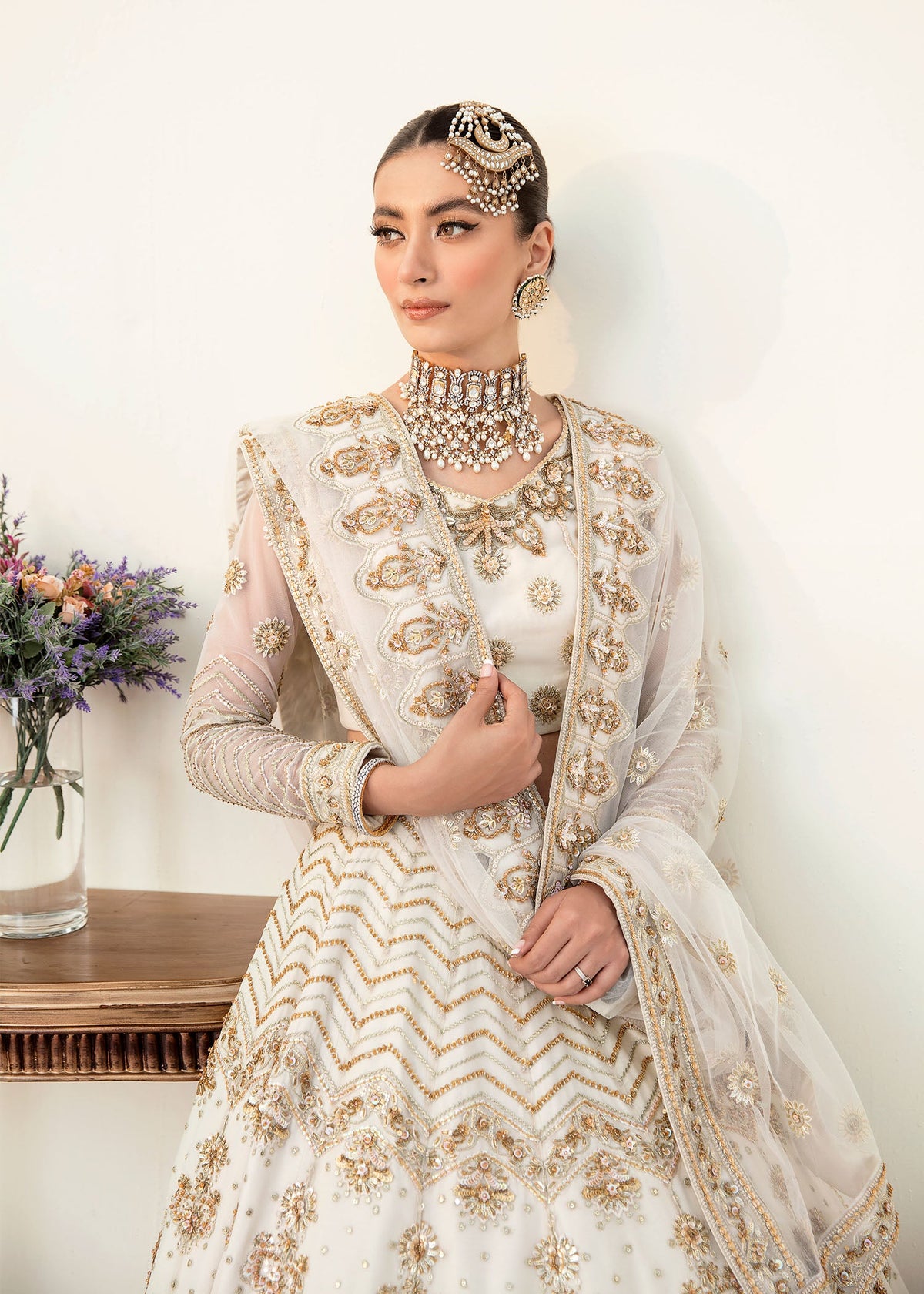 Akbar Aslam Cobalt net bridal lehenga choli, photo 5
