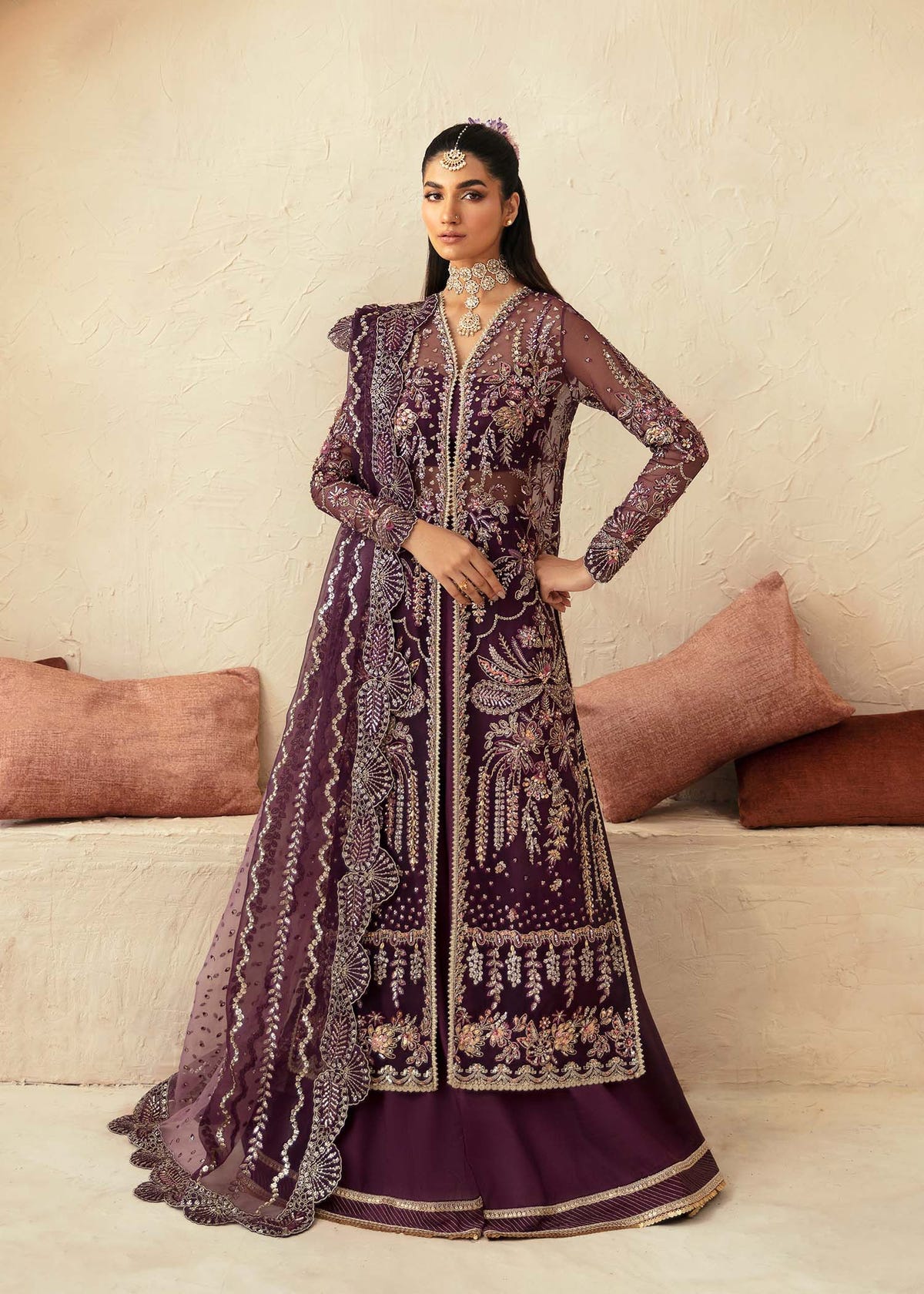 Akbar Aslam Aureus organza formal suit