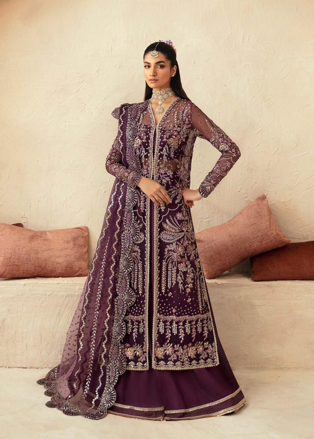 Akbar Aslam Aureus organza formal suit