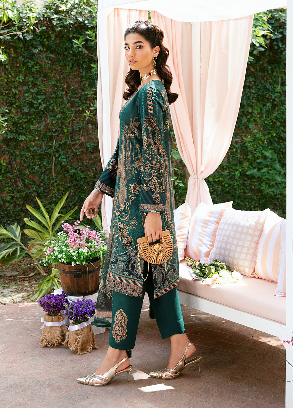 Gulaal | Summer Glow Lawn 24 | EMMELINE (GL-L-24V3-08) -  Gulaal Luxury - Original Designer Dress - House of Maryam