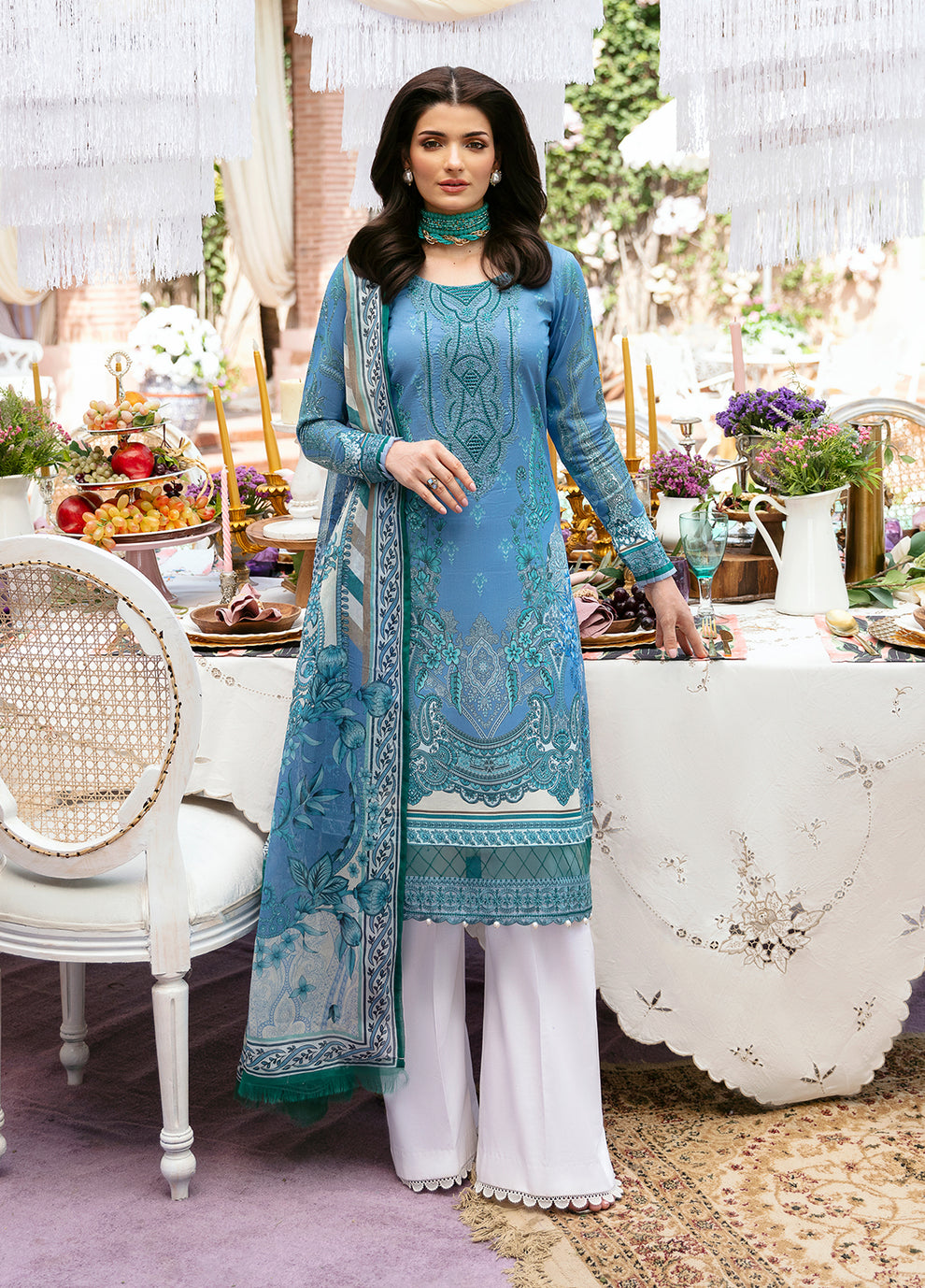 Gulaal | Summer Glow Lawn 24 | ELAINE (GL-L-24V3-07) -  Gulaal Luxury - Original Designer Dress - House of Maryam