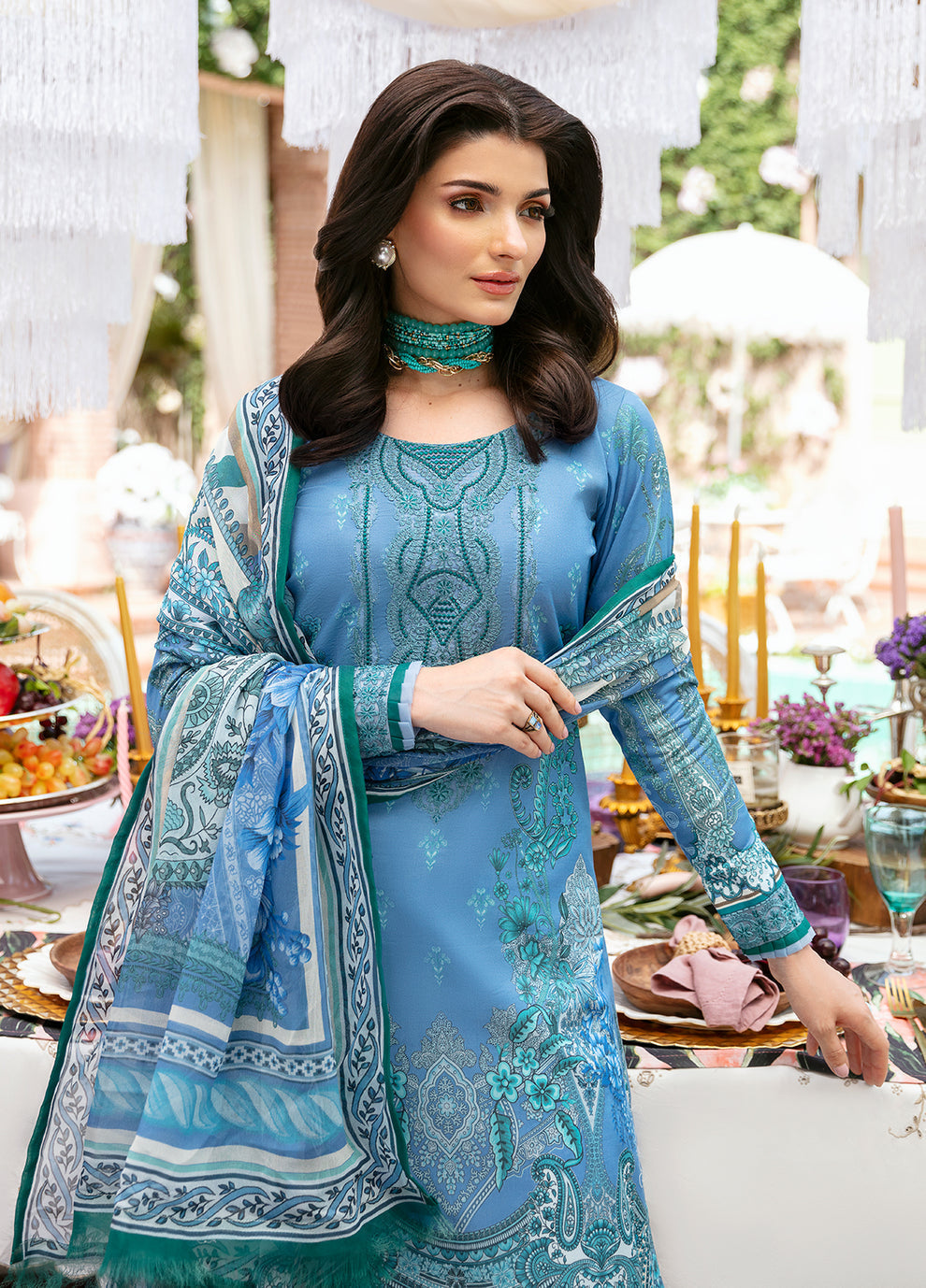 Gulaal | Summer Glow Lawn 24 | ELAINE (GL-L-24V3-07) by Designer Gulaal - House of Maryam - Pakistani Designer Ethnic Wear in {{ shop.shopifyCountryName }}