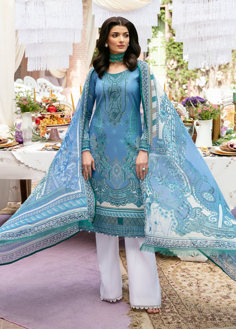 Gulaal | Summer Glow Lawn 24 | ELAINE (GL-L-24V3-07) by Designer Gulaal - House of Maryam - Pakistani Designer Ethnic Wear in {{ shop.shopifyCountryName }}