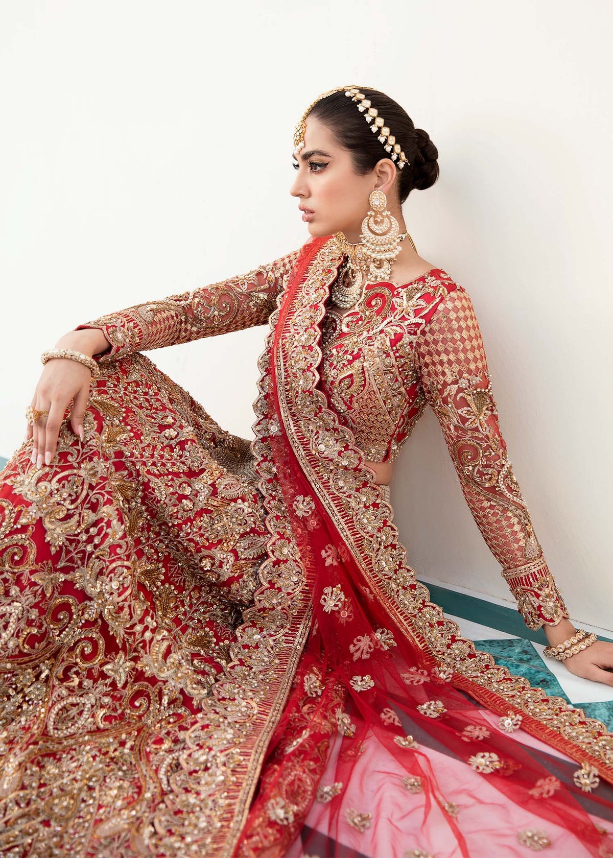 Akbar Aslam Salamander net bridal lehenga choli, photo 4