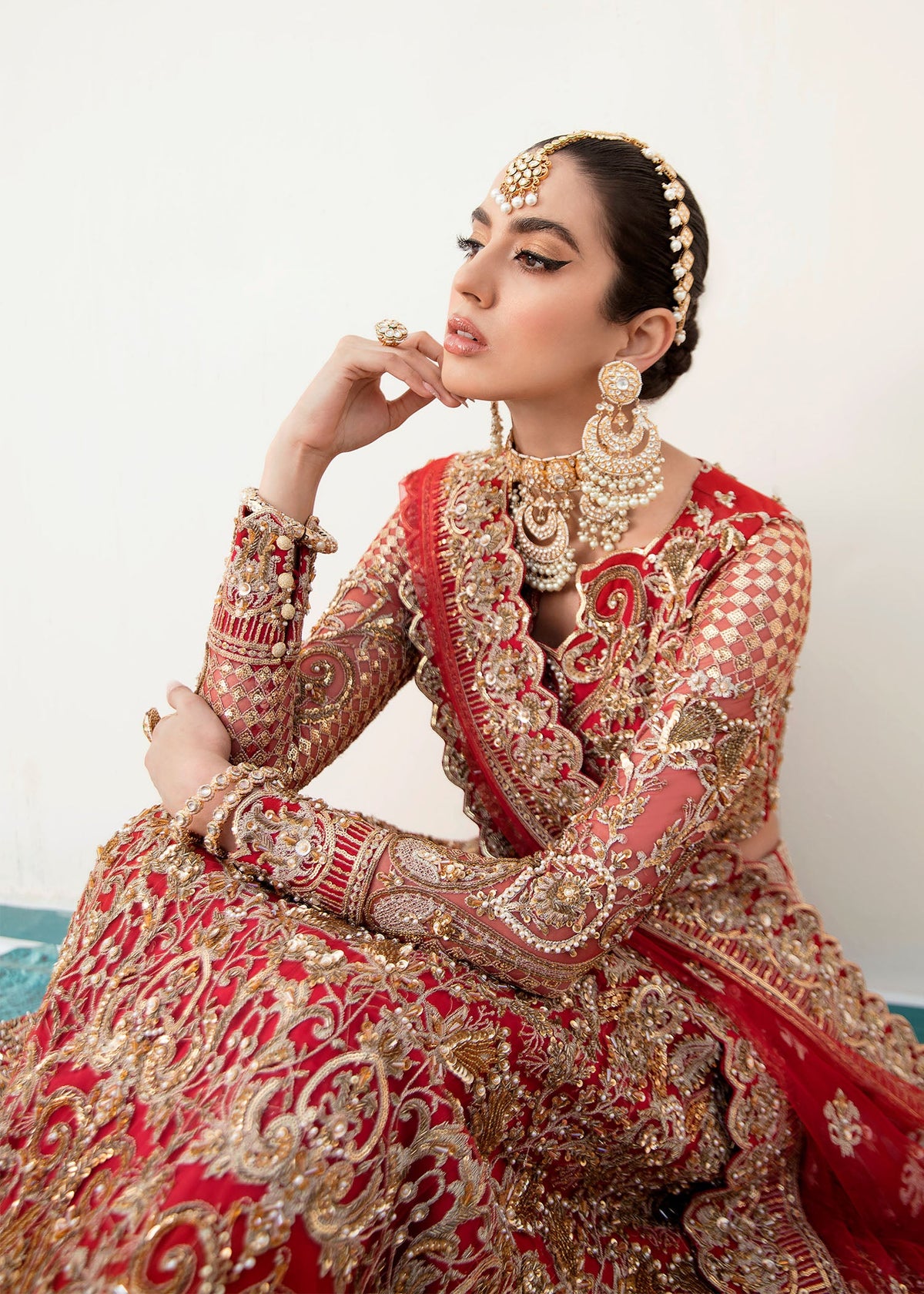 Akbar Aslam Salamander net bridal lehenga choli, photo 5