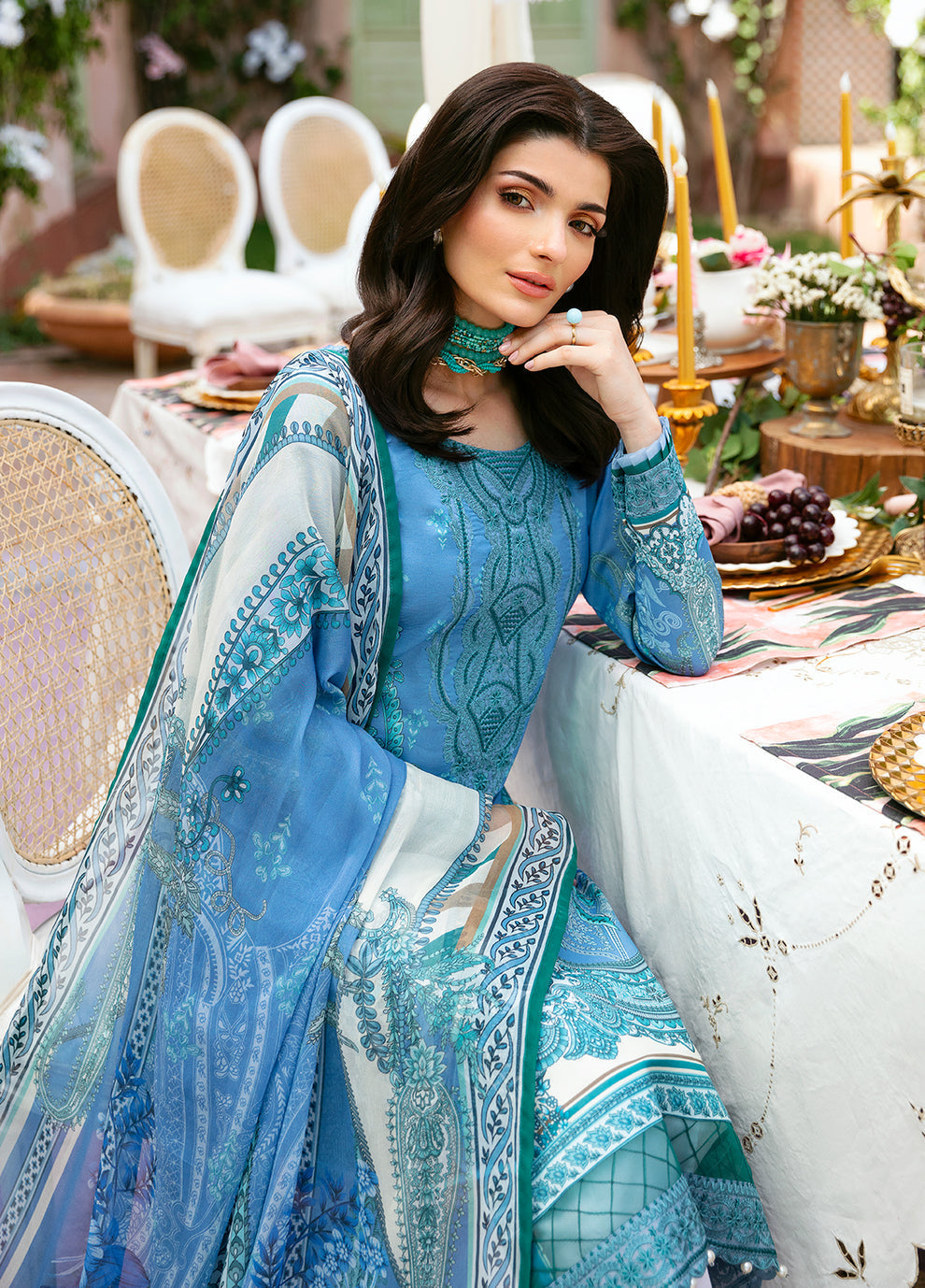 Gulaal | Summer Glow Lawn 24 | ELAINE (GL-L-24V3-07) -  Gulaal Luxury - Original Designer Dress - House of Maryam