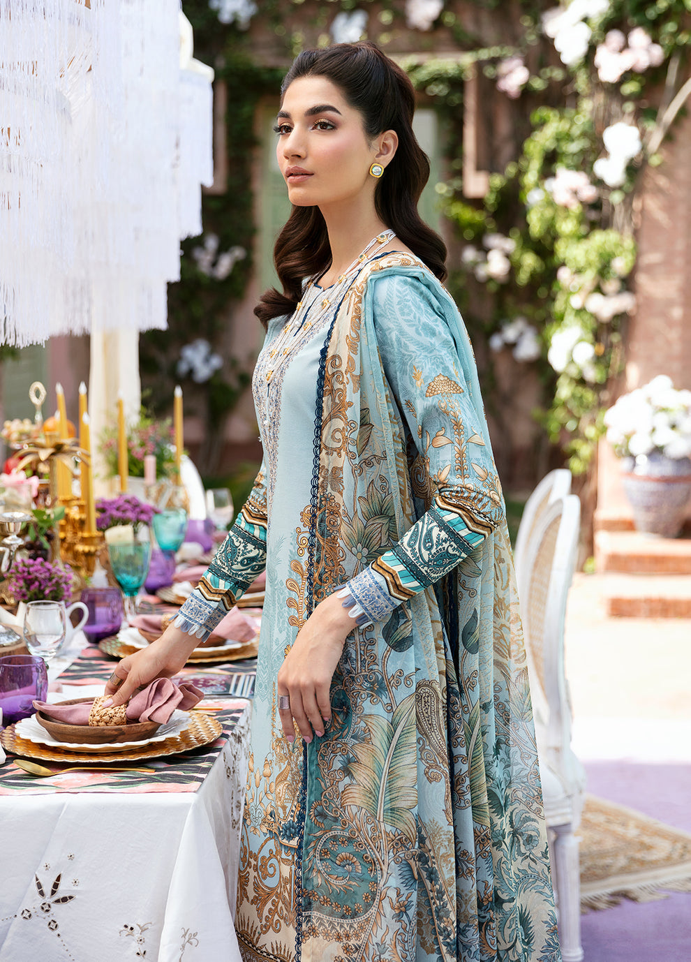 Gulaal | Summer Glow Lawn 24 | AMAYRAH (GL-L-24V3-02) -  Gulaal Luxury - Original Designer Dress - House of Maryam