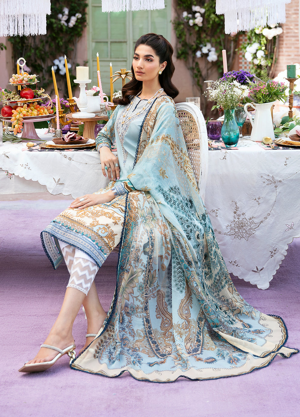Gulaal | Summer Glow Lawn 24 | AMAYRAH (GL-L-24V3-02) -  Gulaal Luxury - Original Designer Dress - House of Maryam
