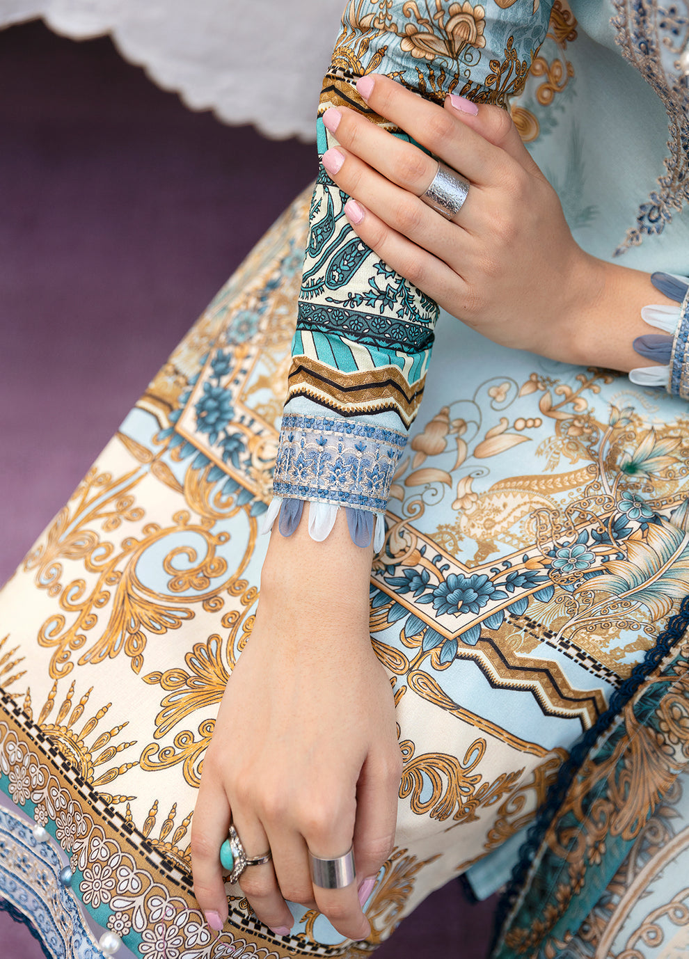 Gulaal | Summer Glow Lawn 24 | AMAYRAH (GL-L-24V3-02) -  Gulaal Luxury - Original Designer Dress - House of Maryam
