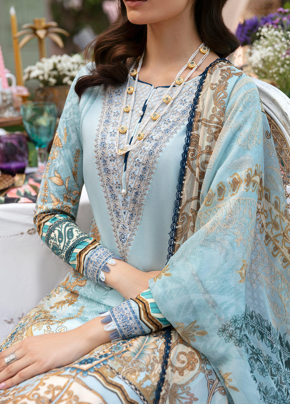 Gulaal | Summer Glow Lawn 24 | AMAYRAH (GL-L-24V3-02) -  Gulaal Luxury - Original Designer Dress - House of Maryam