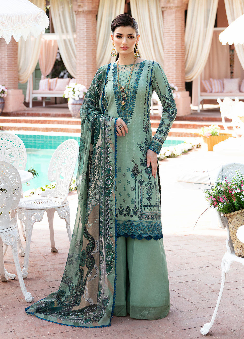 Gulaal | Summer Glow Lawn 24 | ANADIYA (GL-L-24V3-05) -  Gulaal Luxury - Original Designer Dress - House of Maryam