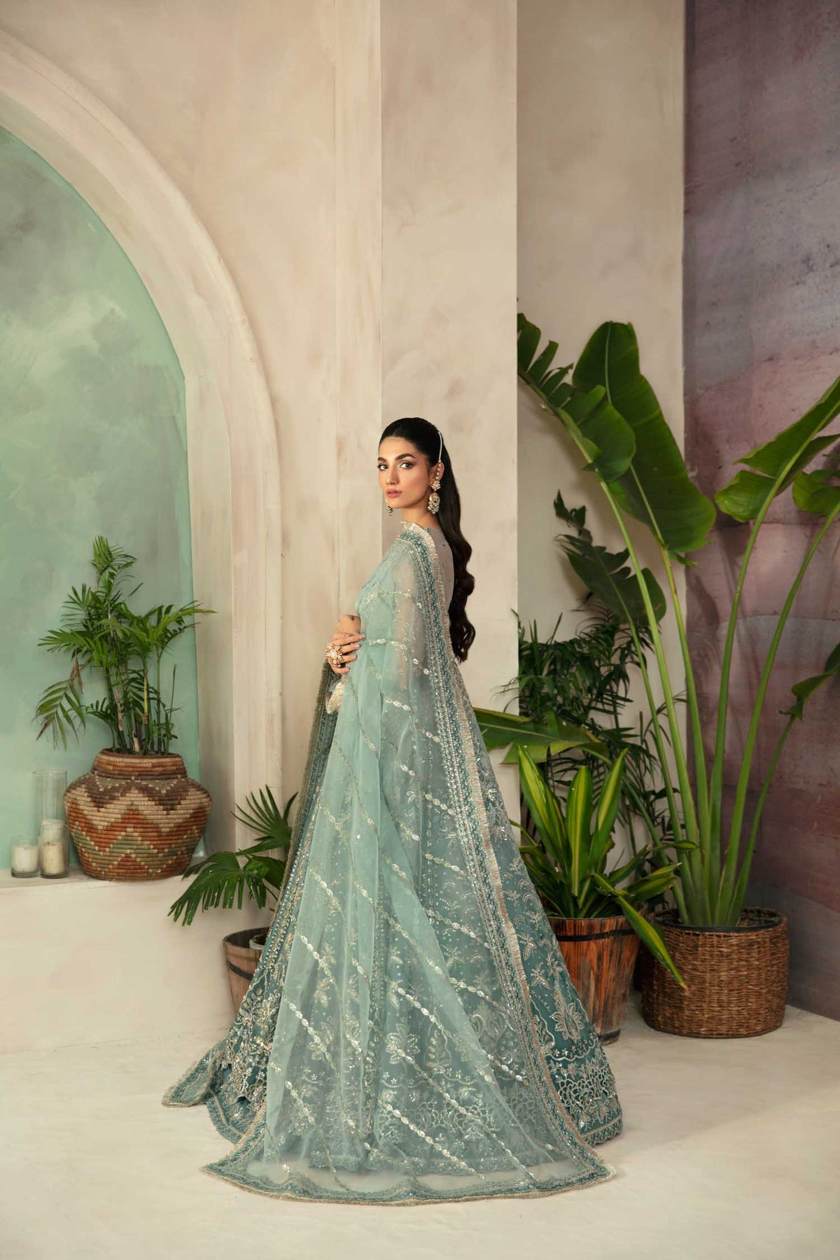 Akbar Aslam Frostine organza formal maxi and lehenga, photo 3