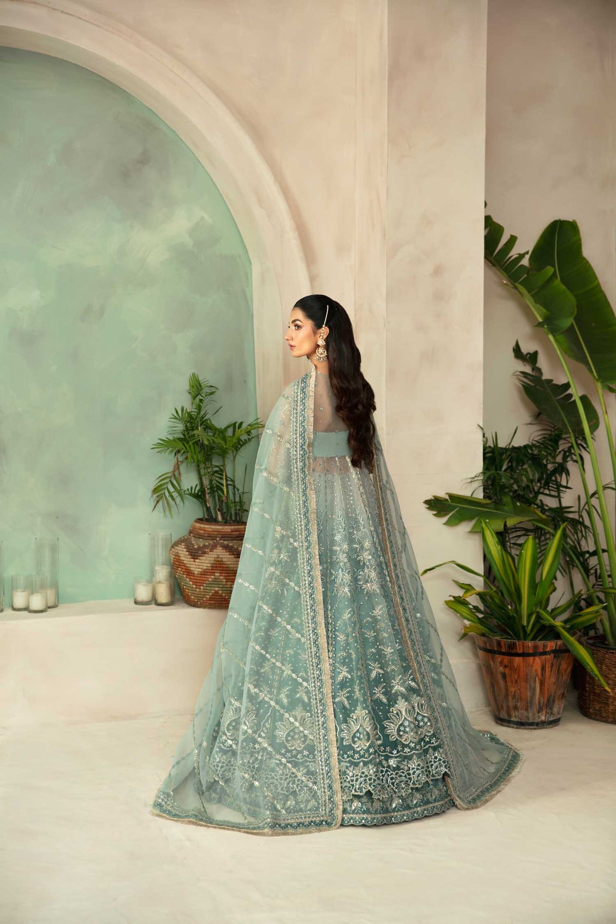 Akbar Aslam Frostine organza formal maxi and lehenga, photo 4