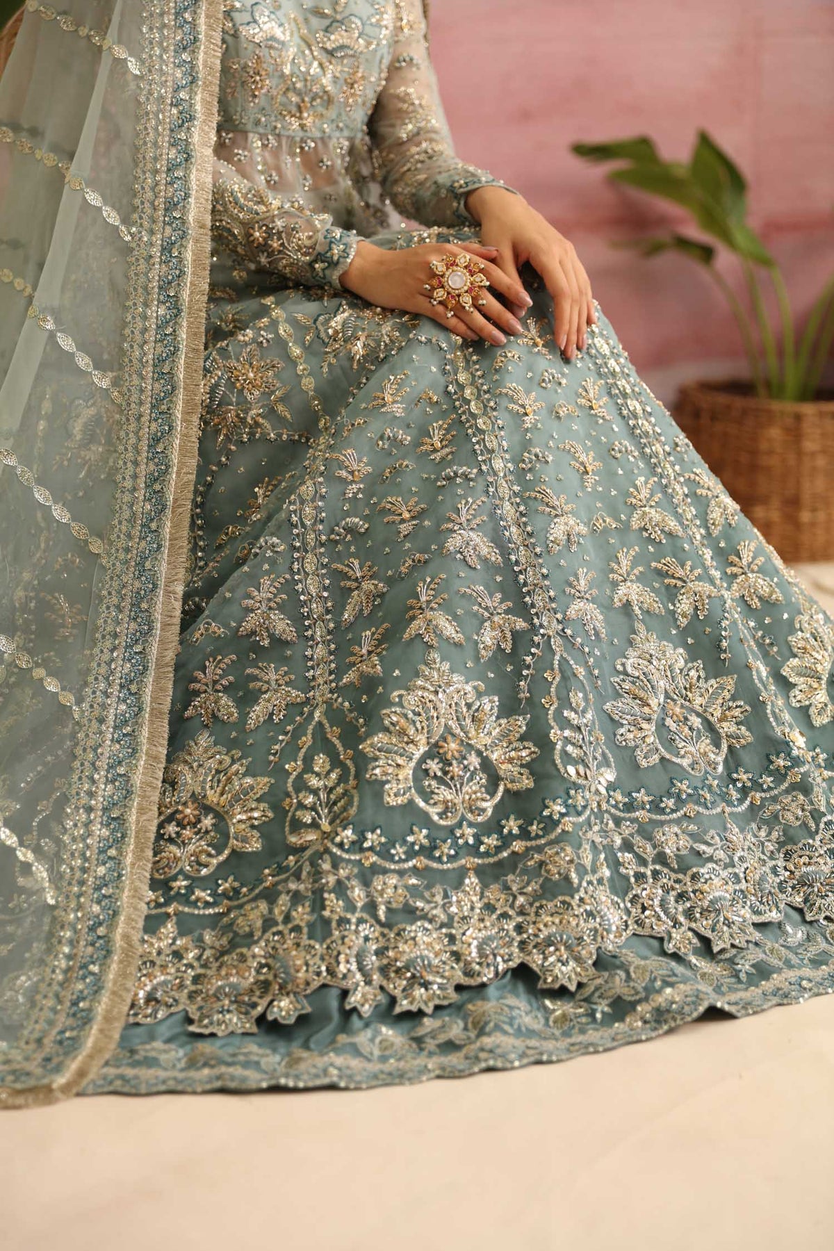 Akbar Aslam Frostine organza formal maxi and lehenga, photo 8